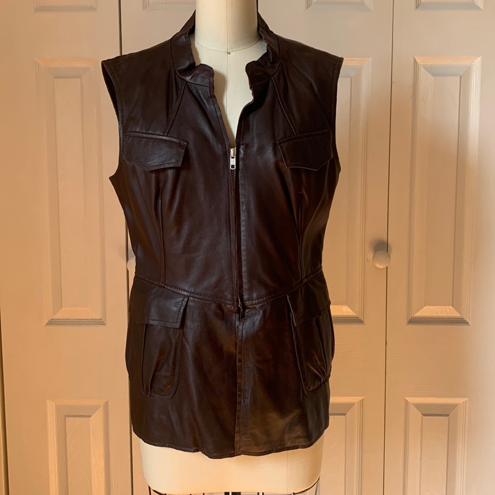 Philosophy Di Alberta Feretti Sheepskin Leather Vest